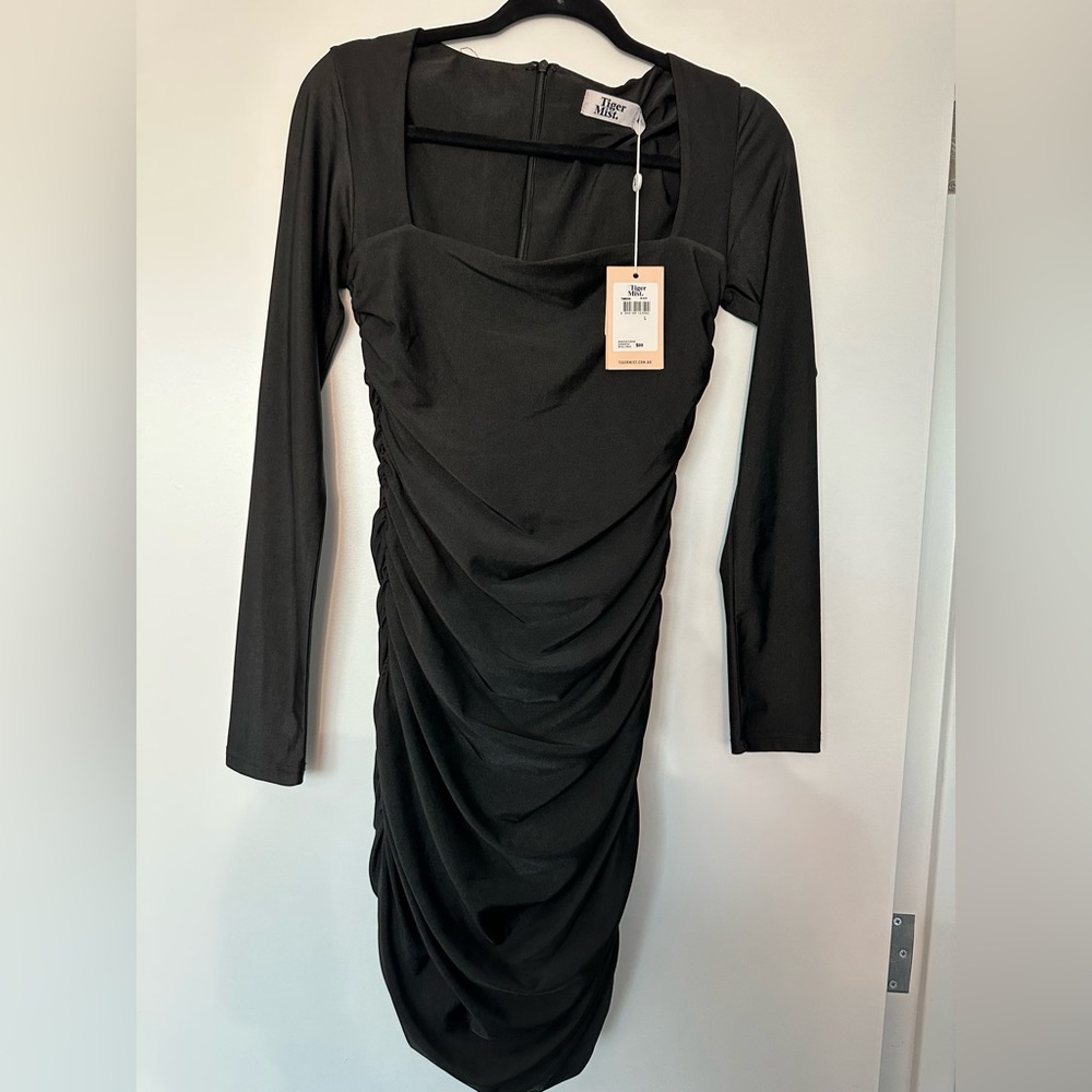 Square neck tiger mist dress